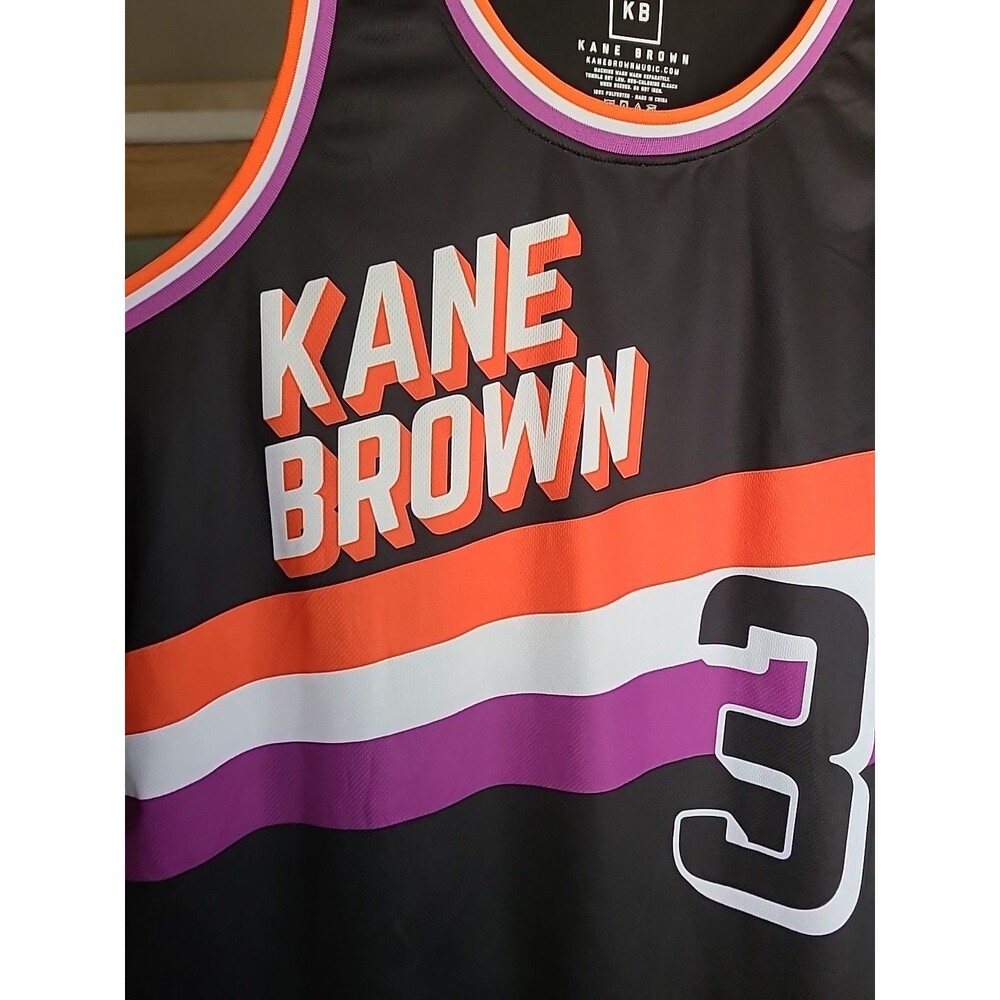 Kane Brown Jersey #3 Men's Size XL  Country Music KB Orange Purple Black